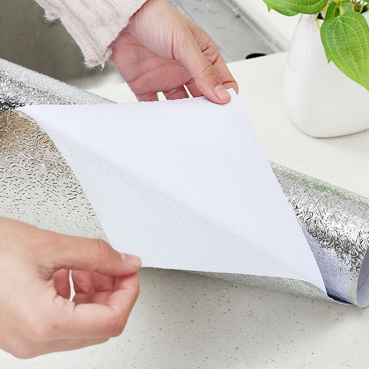 Cabinet thickening aluminum foil sticker tinfoil sticker kitchen waterproof moisture-proof cabinet mat